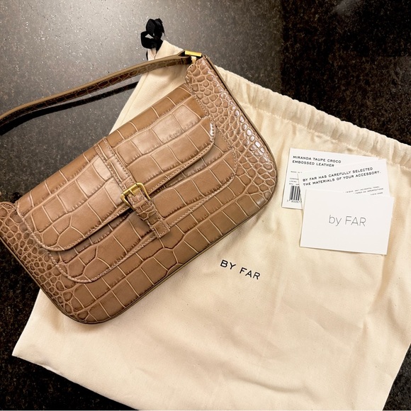BY FAR Miranda Croco Embossed Leather Bag - Picture 10 of 10